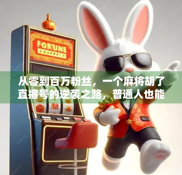 从零到百万粉丝,一个麻将胡了直播号的逆袭之路,普通人也能靠兴趣变现! 从零到百万粉丝,一个麻将胡了直播号的逆袭之路,普通人也能靠兴趣变现!