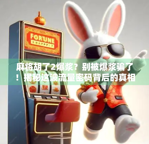 麻将胡了2爆浆？别被爆浆骗了！揭秘这波流量密码背后的真相