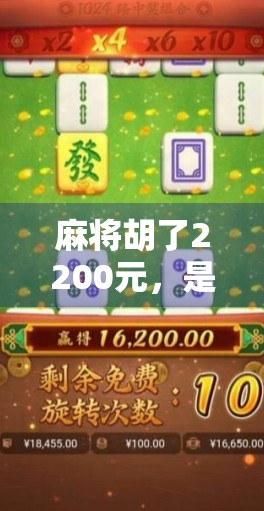 麻将胡了2200元，是运气好还是局里有玄机？